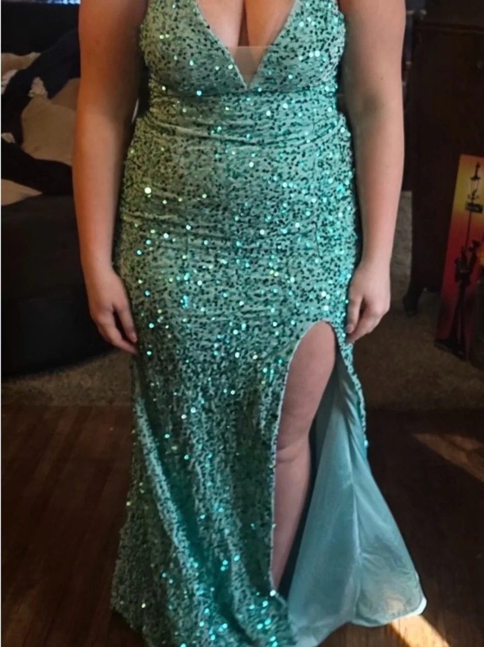 TEAL PROM DRESS